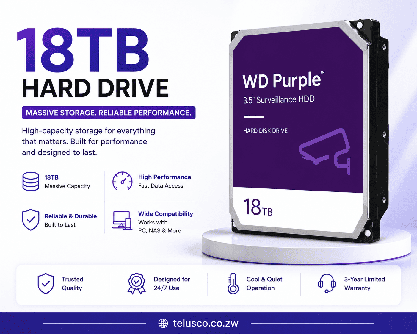 HARDDRIVE 18TB WESTERN DIGITAL