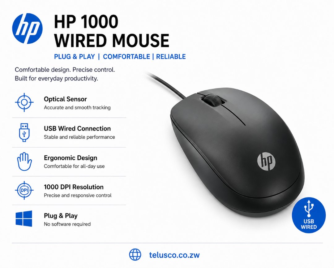 HP 1000 WIRED MOUSE